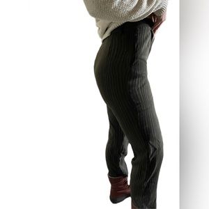 vintage 90s  high waisted Calvin Klein green striped trouser tapered pants sz 4